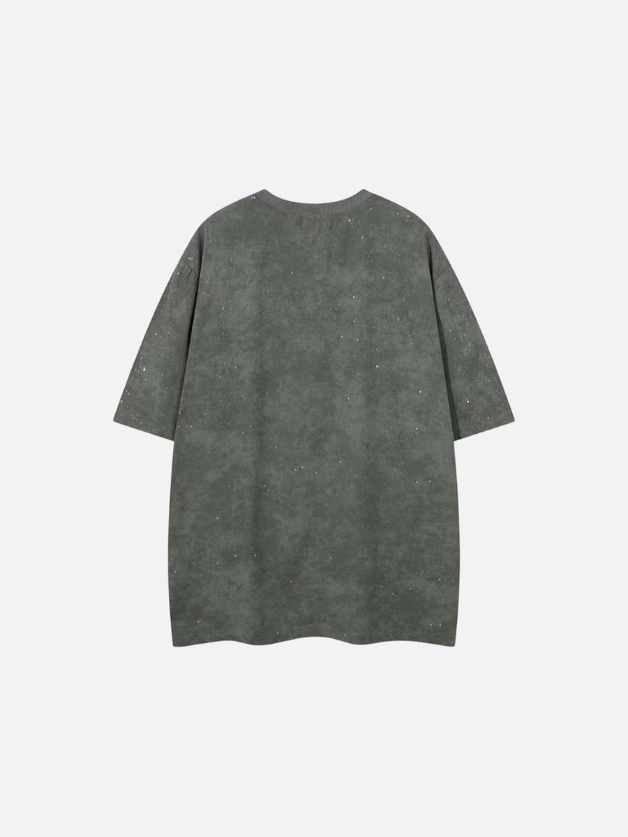 DAXUEN Oversized crew neck t-shirt with floral graphic
