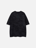 DAXUEN Oversized crew neck t-shirt with floral graphic