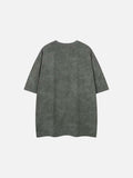 DAXUEN Oversized crew neck t-shirt with floral graphic