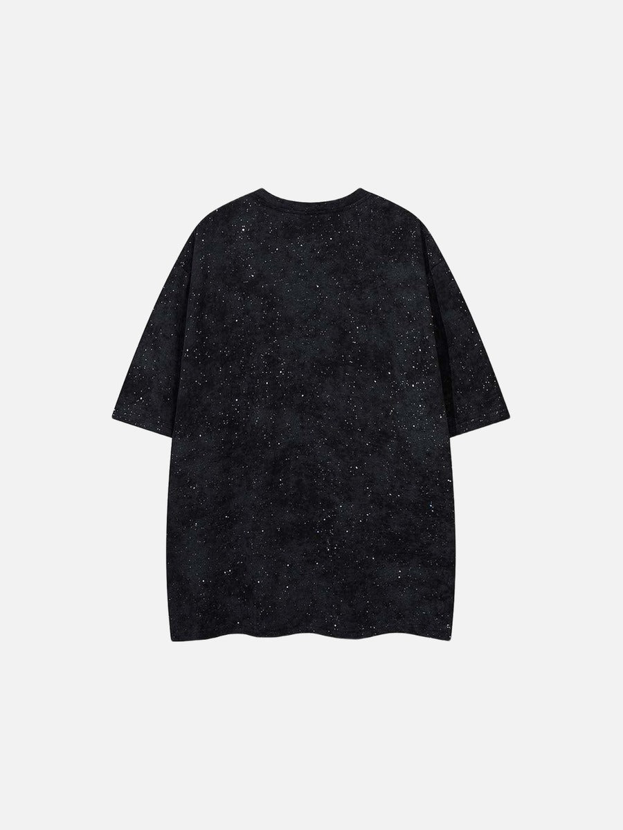 DAXUEN Oversized crew neck t-shirt with floral graphic