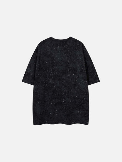 DAXUEN Oversized crew neck t-shirt with floral graphic
