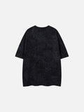 DAXUEN Oversized crew neck t-shirt with floral graphic