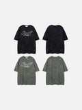 DAXUEN Oversized crew neck t-shirt with floral graphic