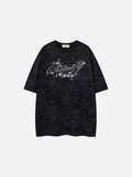 DAXUEN Oversized crew neck t-shirt with floral graphic
