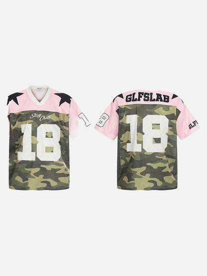 DAXUEN Short-sleeve camouflage jersey t-shirt with graphic details