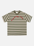 DAXUEN Striped short-sleeve crew neck t-shirt
