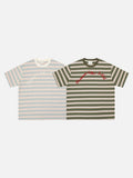 DAXUEN Striped short-sleeve crew neck t-shirt