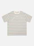 DAXUEN Striped short-sleeve crew neck t-shirt