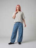 DAXUEN Striped short-sleeve crew neck t-shirt — model photo
