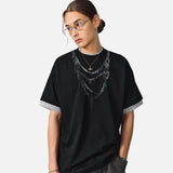DAXUEN Short-sleeved striped t-shirt with oversized fit — model photo
