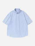DAXUEN Loose-fit striped button-up shirt