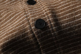 DAXUEN grey striped mock neck cardigan jacket