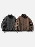 DAXUEN grey striped mock neck cardigan jacket