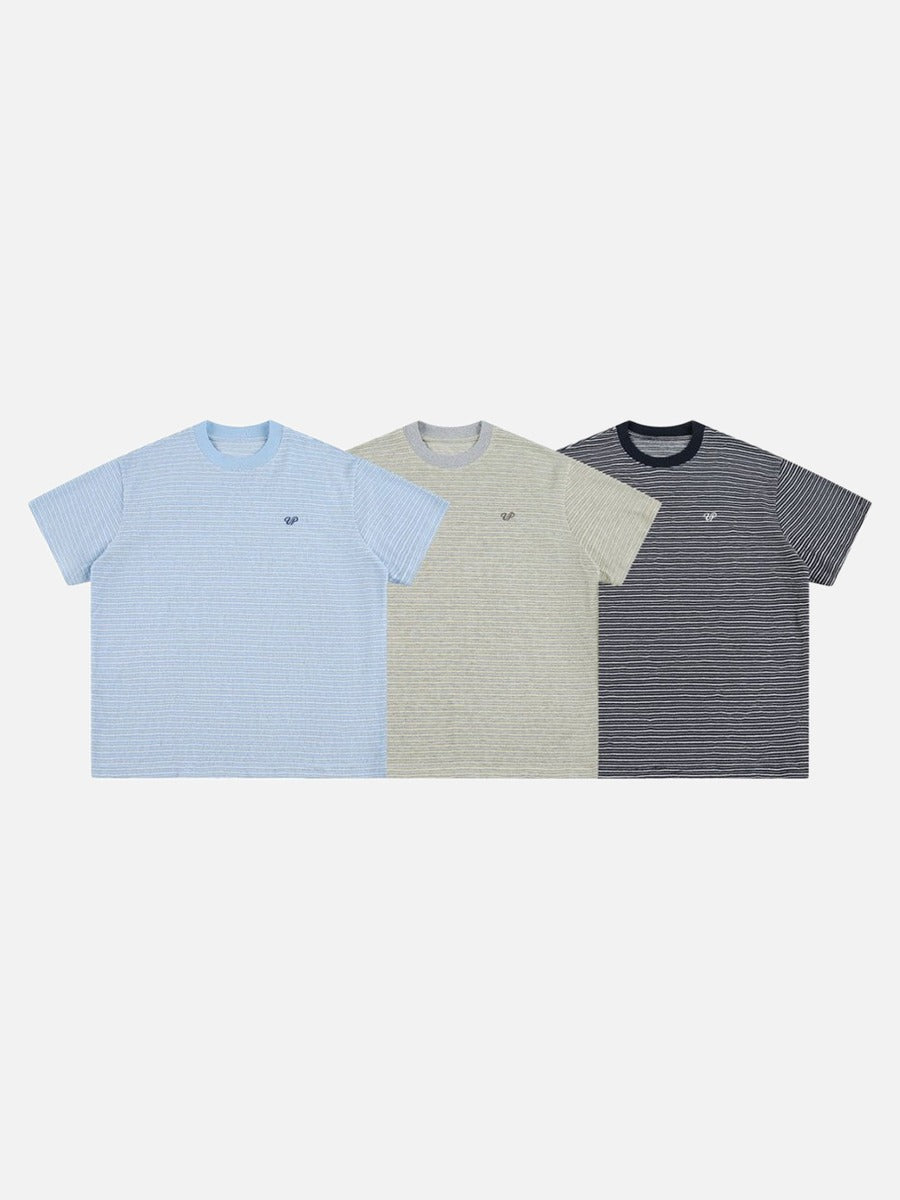 DAXUEN Striped short-sleeved relaxed-fit t-shirt