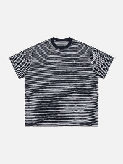 DAXUEN Striped short-sleeved relaxed-fit t-shirt