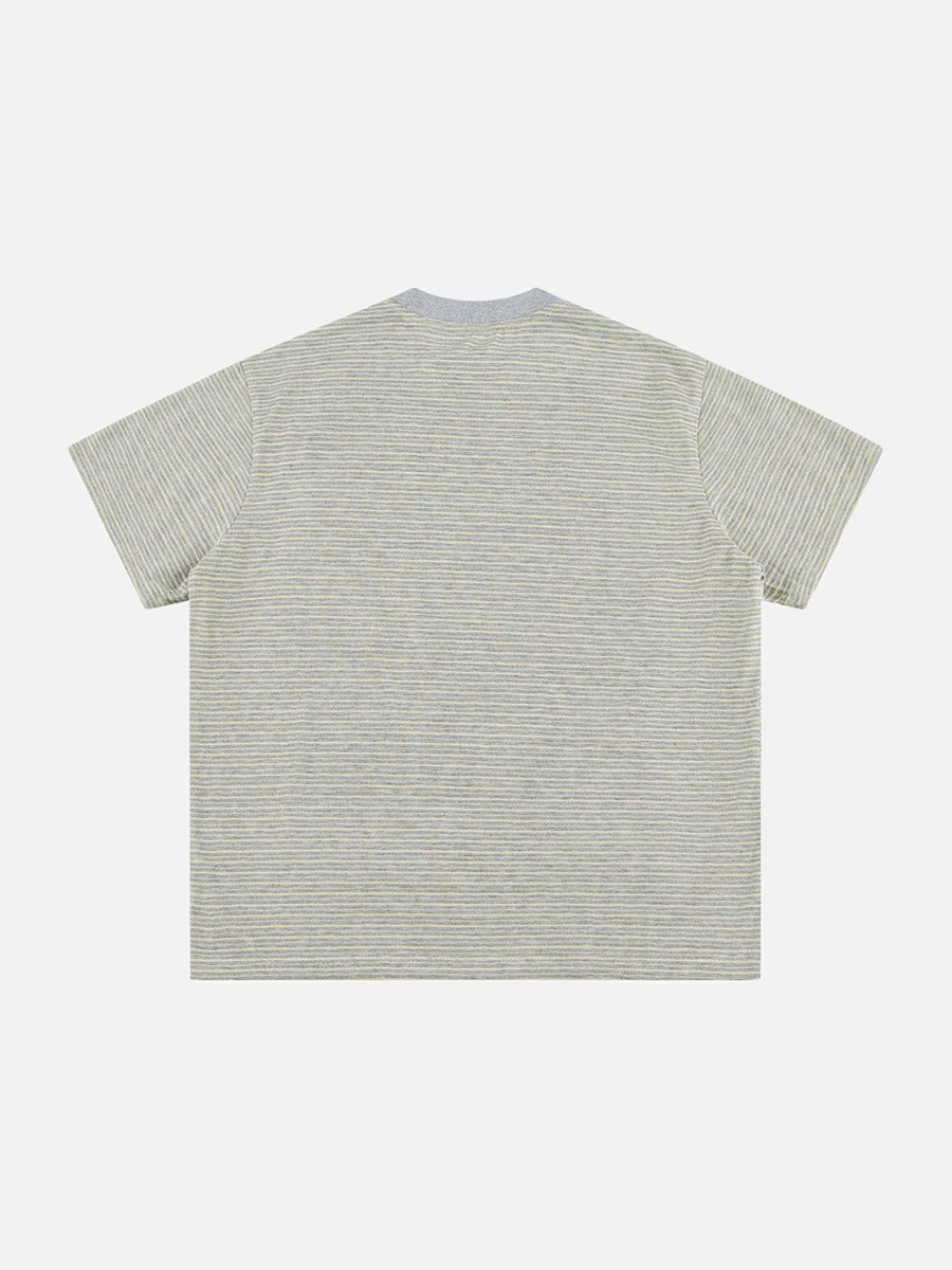 DAXUEN Striped short-sleeved relaxed-fit t-shirt