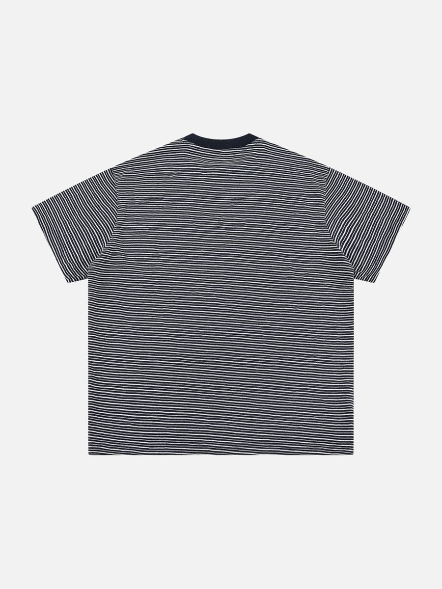 DAXUEN Striped short-sleeved relaxed-fit t-shirt