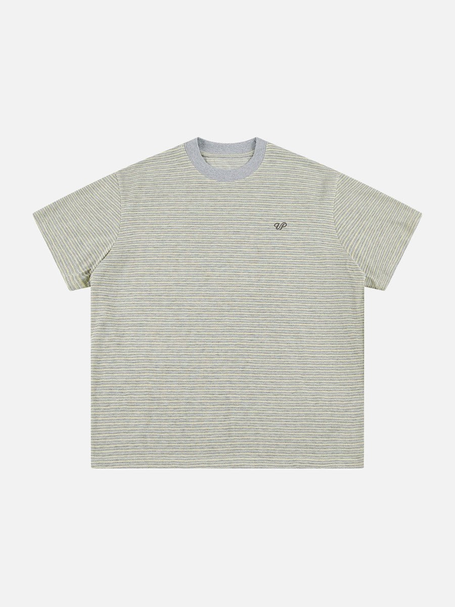 DAXUEN Striped short-sleeved relaxed-fit t-shirt