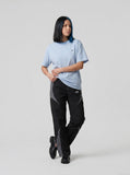 DAXUEN Striped short-sleeved relaxed-fit t-shirt — model photo