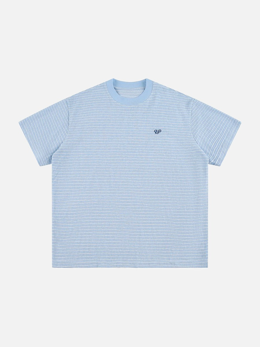 DAXUEN Striped short-sleeved relaxed-fit t-shirt