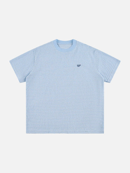 DAXUEN Striped short-sleeved relaxed-fit t-shirt