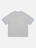 DAXUEN Relaxed-fit short sleeve striped t-shirt