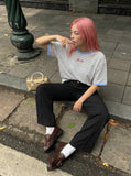 DAXUEN Relaxed-fit short sleeve striped t-shirt — model photo