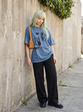 DAXUEN Long-sleeved top with horizontal stripes — model photo