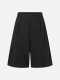 DAXUEN black structured wide-leg capris