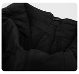 DAXUEN black structured wide-leg capris