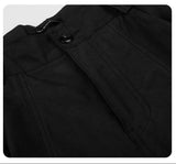 DAXUEN black structured wide-leg capris