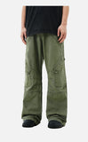 DAXUEN olive green cargo pants with large pockets