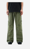 DAXUEN olive green cargo pants with large pockets