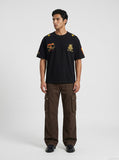 DAXUEN olive green cargo pants with large pockets — model photo