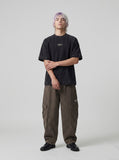 DAXUEN Studded abstract logo short-sleeved t-shirt — model photo