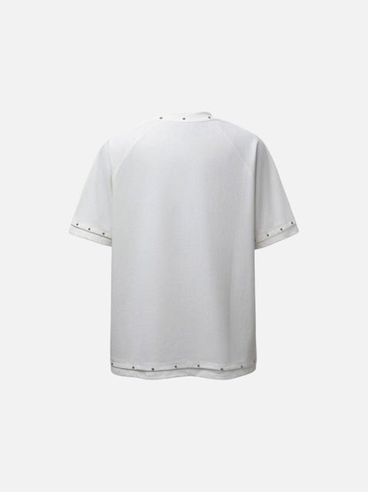 DAXUEN Studded abstract logo short-sleeved t-shirt