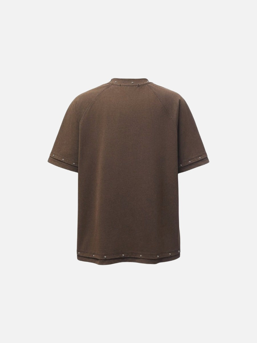 DAXUEN Studded abstract logo short-sleeved t-shirt