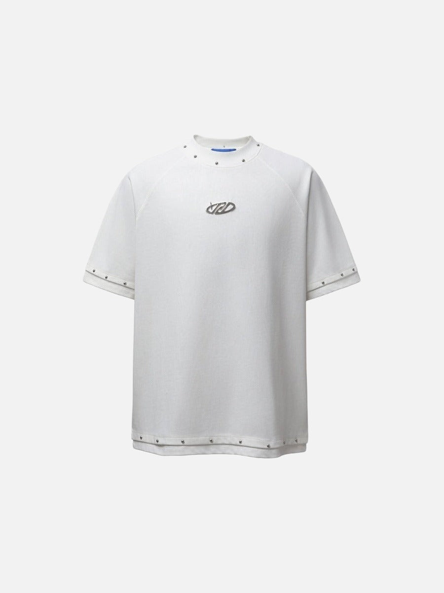 DAXUEN Studded abstract logo short-sleeved t-shirt