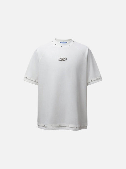 DAXUEN Studded abstract logo short-sleeved t-shirt