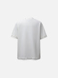 DAXUEN Oversized t-shirt with studded details and abstract logo