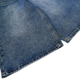 DAXUEN blue wide-leg denim shorts with studded waistband