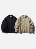 DAXUEN black workwear jacket with brass zipper