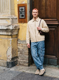 DAXUEN black workwear jacket with studded pockets — model photo