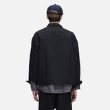 DAXUEN black workwear jacket with brass zipper