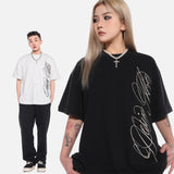 DAXUEN Oversized short-sleeve waffle-knit t-shirt