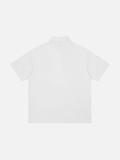 DAXUEN Short-sleeved polo shirt with embroidered logo and script print