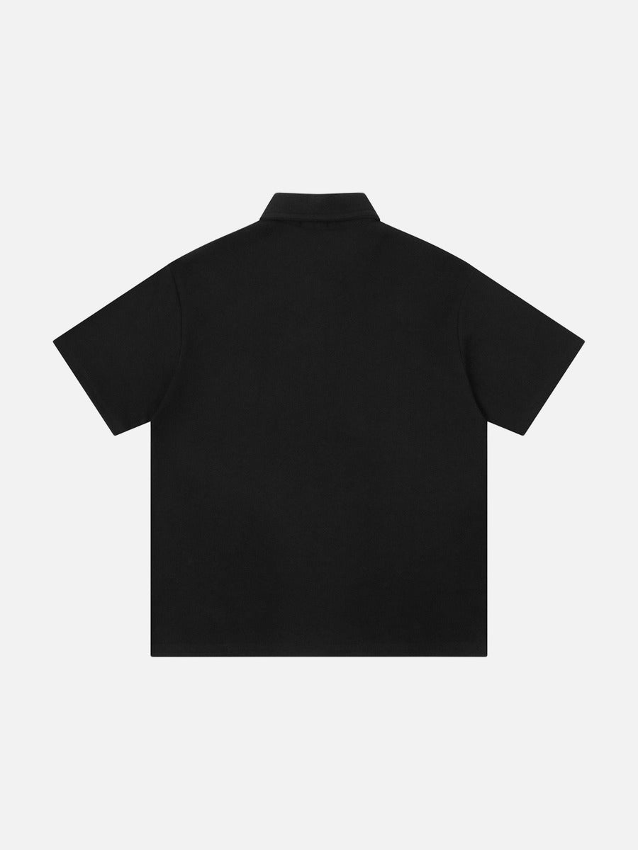 DAXUEN Short-sleeved polo shirt with embroidered logo and script print
