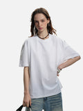 DAXUEN black oversized stylized chest graphic T-shirt
