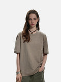 DAXUEN black oversized stylized chest graphic T-shirt