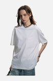 DAXUEN black oversized stylized chest graphic T-shirt
